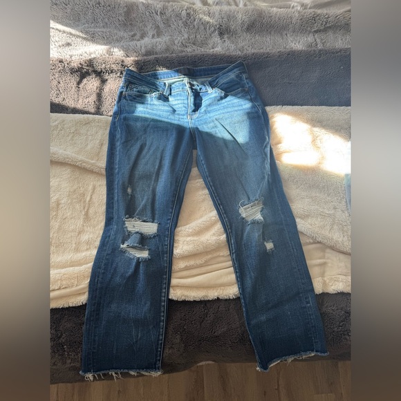 Buckle Black Cropped Straight Stretch Jean - Picture 2 of 5